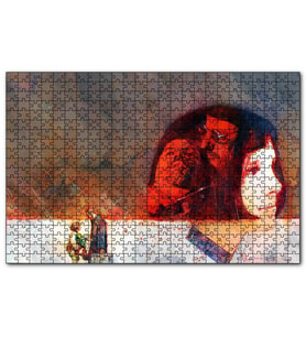 Cakapuzzle Leon Mathilda Suluboya Efektli Sahneler  Puzzle Yapboz MDF (Ahşap) (500 Parça)