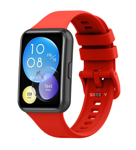 Huawei Watch Fit 2 Uyumlu PureLux Tam Uyumlu Silikon Kordon (Kırmızı)