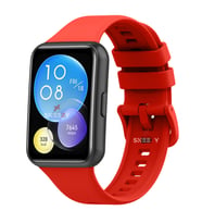 Huawei Watch Fit 2 Uyumlu PureLux Tam Uyumlu Silikon Kordon (Kırmızı)