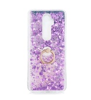 Oppo Reno 2Z Kılıf İçi Sıvılı Yüzüklü Kapak (Mor)