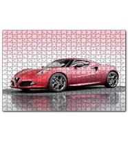 Cakapuzzle Alfa Romeo 4C Concept Kırmızı Otomobil Görseli  Puzzle Yapboz MDF (Ahşap) (1000 Parça)