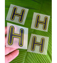 5X4 CM 4 ADET ÜTÜ İLE YAPIŞAN H HARFİ TRANSFER BASKI ARMA (Lacivert)