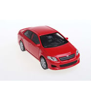 Toyota Corolla 1/36 Ölçek 12cm çek bırak(ÖZEL PLAKALI) (Kırmızı)