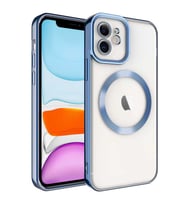 Apple iPhone 11 Kılıf Magsafe Wireless Şarj Özellikli Setro Kılıf (Mavi)