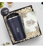 Özel Kutusunda Kişiye Özel Dereceli 350 ML Çelik Termos (Lacivert)