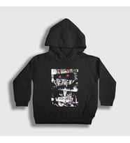 Presmono Unisex Çocuk Beyaz Eyes Anime Hunter X Hunter Kapüşonlu Sweatshirt 238039tt (Siyah)