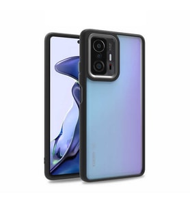 Xiaomi Mi 11T 5G Kılıf Zore Flora Buton,Kenar Çevresi Renkli Kılıf (Siyah)