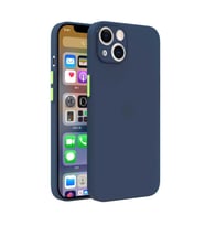 iPhone 13 Kılıf Ultra İnce Mat Kamera Korumalı Silikon (Mavi)