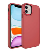 Apple iPhone 11 Kılıf Luna Dışı Soft Yumuşak İçi Kadife Kılıf (Açık Mürdüm)