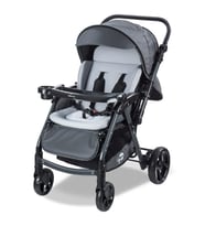 Babycare Combo Maxi Pro Çift Yönlü Bebek Arabası Kahverengi (Gri)