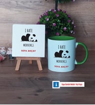 Sevimli Panda Dekoratif Taş, Kupa Bardak Kırmızı Hediye (Model 13)
