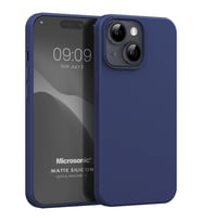 Microsonic Matte Silicone Apple iPhone 15 Kılıf Mavi (Lacivert)