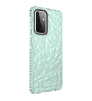 Samsung Galaxy A72 Kılıf Bumper Şeffaf Buzlu Kapak (Yeşil)
