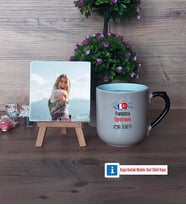Fransızca Öğretmeni Fotoğraflı Dekoratif Taş, Kupa Bardak Beyaz Hediye Öğretmenler Günü Hediyesi (Model 10)