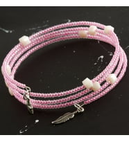 Helezon Kristal Boncuk Trend Bileklik (figürsüz) (Pembe)