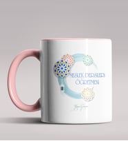 Kişiye Özel Meslek Dersleri Öğretmeni Tasarımlı Siyah Renk Kupa 3 (Pembe)