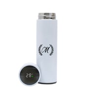 İsme Özel Dijital Sıcaklık Göstergeli Süzgeçli Çelik Termos 450 Ml M3 - Renk Seçenekli (Beyaz)