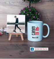 Abiye Hediye Fotoğraflı Dekoratif Taş, Kupa Bardak Beyaz Hediye (Model 1)