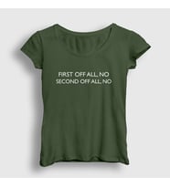 Presmono Kadın Sarı First Off All No T-Shirt 400070tt (Haki)