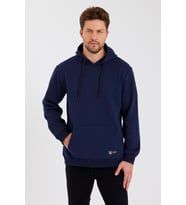 Kanguru Cepli Kapüşonlu İçi pamuklu Erkek Sweatshirt (Lacivert)
