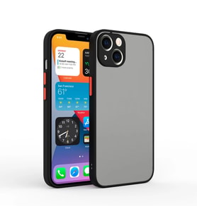 iPhone 13 6.1inç Kamera Korumalı Premium Silikon Kılıf (Siyah)