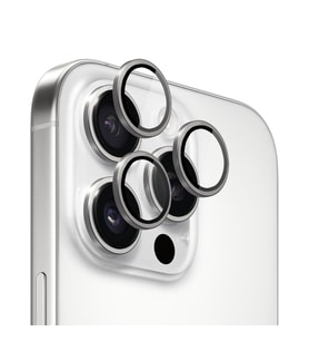 Microsonic Apple iPhone 16 Pro Max Tekli Kamera Lens Koruma Camı Siyah (Koyu Gri)