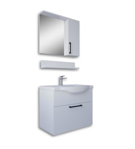 Teta Home Eko 65 Cm Mdf Banyo Dolabı Seti (Beyaz)