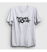 Presmono Unisex Sarı Logo My Chemical Romance T-Shirt 70878tt (Beyaz)