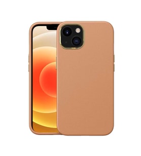 Uyumlu Model Apple iPhone 13 Kılıf Deri Natura Kapak (KAHVE)