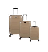 Bagacar Ultra Hafif Silikon 3lü Set Valiz Fıstık Yeşili+ETİKET HEDİYELİ! (Kahverengi)