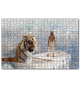 Cakapuzzle Pi'nin Yaşamı Sandalda Kader Arkadaşları  Puzzle Yapboz MDF (Ahşap) (255 Parça)