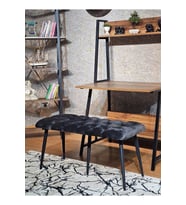Siyah Boyalı Füme Oturak Metal Sivriltme Ayaklı Babyface Puf & Bench & Oturak (Füme)