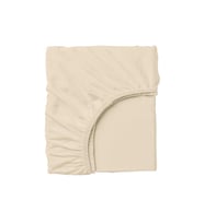 60 x120 + 15 cm Pamuklu ve Lastikli Fittet Penye Bebek Çarşafı (Krem)