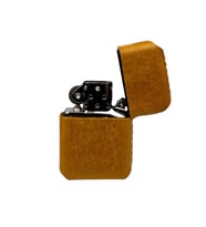 Handmade El Yapımı Hakiki Deri Zip Modeli Çakmak Açık Kahverengi (Camel)
