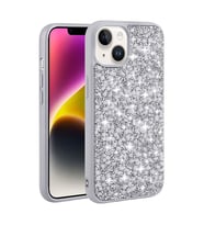 Apple iPhone 14 Plus Kılıf Parlak Taşlı Tasarım Zore Linea Kılıf (Gümüş)