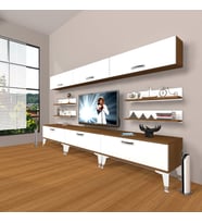 Decoraktiv Eko 8Y Mdf Gold Tv Ünitesi Tv Sehpası (Siyah - Beyaz)
