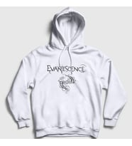 Presmono Unisex Beyaz Logo V2 Evanescence Kapüşonlu Sweatshirt 146423tt (Beyaz)
