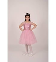 Balerin Abiye Gelinlik Kostüm (Pembe)