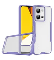 Vivo Y35 Kılıf Zore Parfe Kenarları Pastel Renk Silikon Kılıf (Mor)