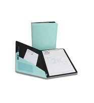 Kapaklı Sekreterlik A4 100 Yaprak Kapasiteli Rainbow Clip Board Vegan 24x32 cm (Su Yeşili)