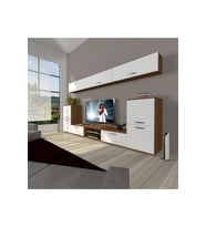 Decoraktiv Eko 9 Mdf Dvd Tv Ünitesi Tv Sehpası (Beyaz - Kahverengi)