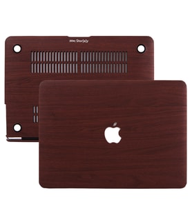 MacBook Air Kılıf HardCase A1369 A1466 2017 Öncesi Uyumlu Koruyucu Kılıf Wood01 (Kahverengi)