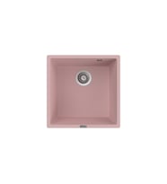 POLEX Cristalüx Granit Evye P-X40 Tezgah Altı Ve Tezgah Üstü Kare Mutfak Evyesi 53,8x44cm (Pembe)