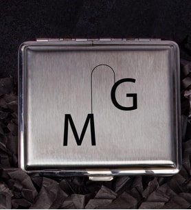 Sevgililere Özel Harfli  Metal Sigara Tabakası 106971 (Turkuaz)