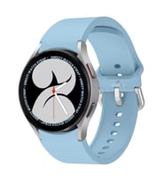 Samsung Galaxy Watch 4 5 Pro 40 42 44 45 46mm Uyumlu Orjinal Tasarım Kavisli PureLux Silikon Kordon (Açık Mavi)