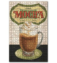 Cakapuzzle Eski Mocha Afiş Görseli Puzzle Yapboz MDF (Ahşap) (255 Parça)