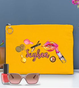 BK Gift Kişiye Özel İsimli-4 Astarlı Portföy Çanta 30x21cm(12 Renk Seçeneği), Baskılı El Çantası, Organizer Çanta (Sarı)