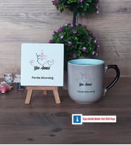 Yılın Annesi Dekoratif Taş, Kupa Bardak Kırmızı Hediye (Model 9)