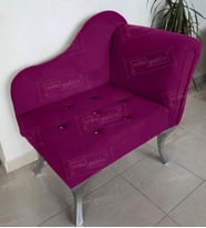 Yeni Model Ters Kol Tekli Köşe Koltuğu Josefin Bench Gümüş Ayak (Mor)