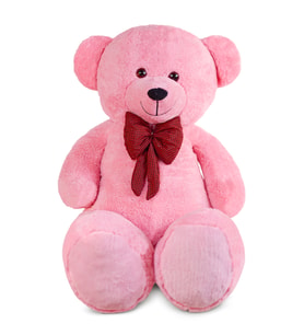 140 cm Papyonlu Büyük Ayıcık (%100 Yerli) (Pembe)